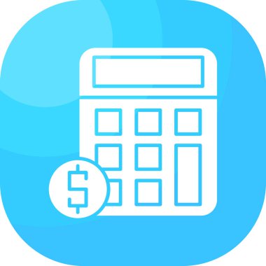 hesap makinesi düz simge vektör çizim