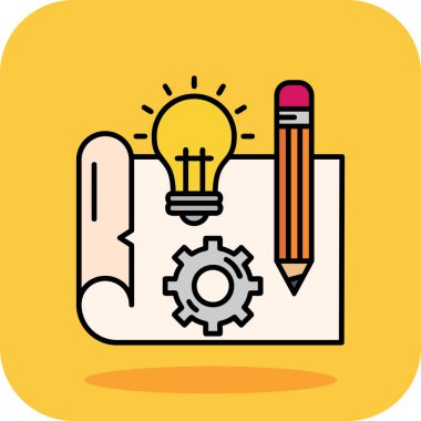 Yaratıcı tasarım ikonu vektör illüstrasyonu