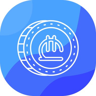 Mavi bir simgenin vektör illüstrasyonu