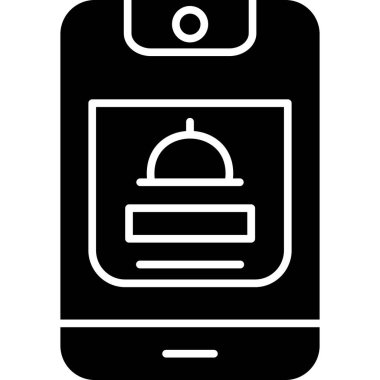 Cep telefonu. Web simgesi vektör illüstrasyonu