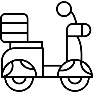 Motosiklet simge vektör çizim