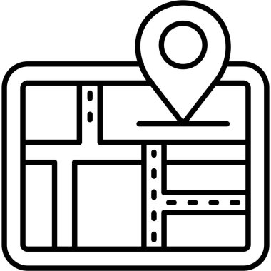 harita konum simgesi ana hat biçiminde