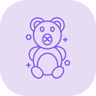 Ayı. Web simgesi basit illüstrasyon