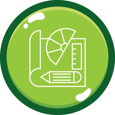 Bir çemberin yeşil arkaplanının vektör çizimi