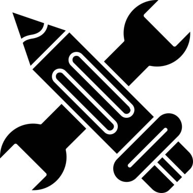 inşaat ve onarım çizgisi vektör simgesi.