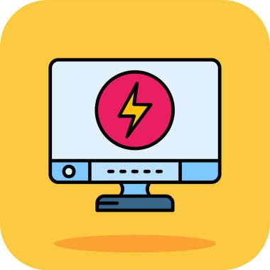 Bir güç simgesinin vektör illüstrasyonu