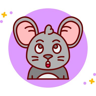 Büyük daireli şirin fare vektörü.