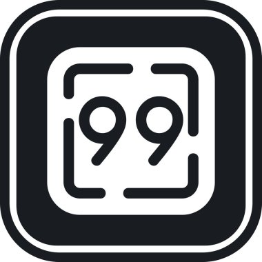 99 simgesi, vektör tasarımı