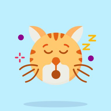 Büyük gözlü şirin bir kedi ve bir fincan kahve, çizgi film tarzı. vektör illüstrasyonu.