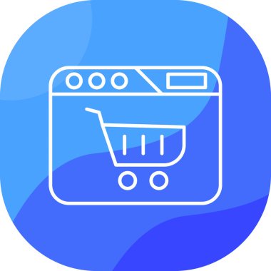 Alışveriş arabası vektör simgesi