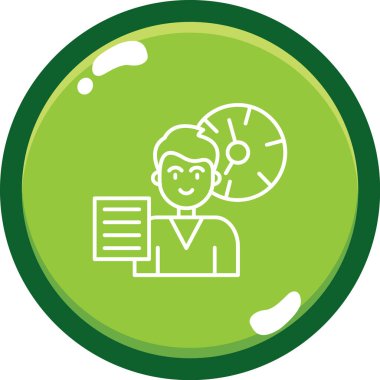 Yeşil bir simgenin vektör illüstrasyonu