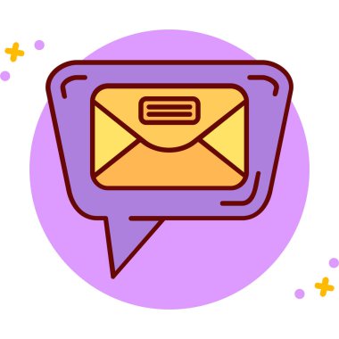 ileti ikonu vektör illüstrasyonu