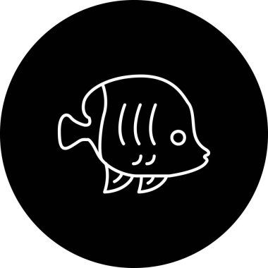 Balık simgesi, basit siyah stil