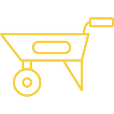 El arabası simgesi, vektör illüstrasyonu