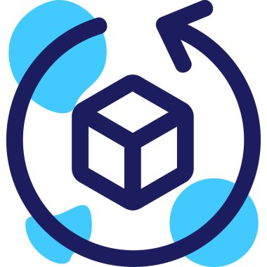 Geri dönüşüm. Web simgesi basit illüstrasyon