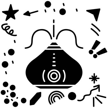 uzay astronomi simgesi, vektör illüstrasyonu