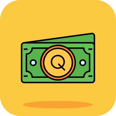 Dolar vektörü düz renk simgesi