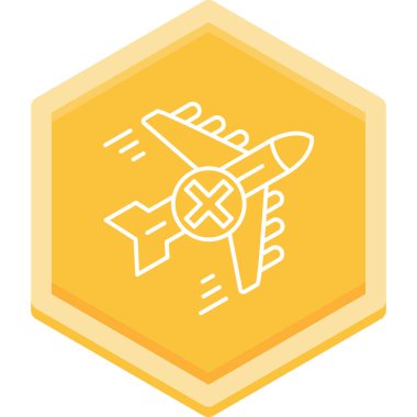 uçak uçuş simgesi ana hat biçiminde