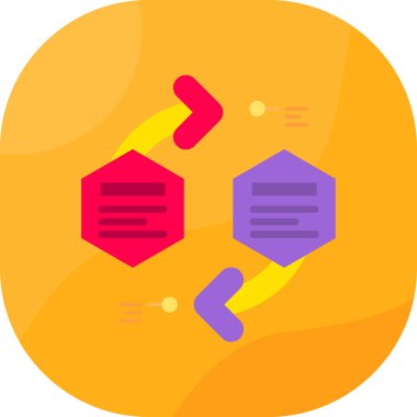 zincir kod zinciri simgesi doldurulmuş ana hat biçimi