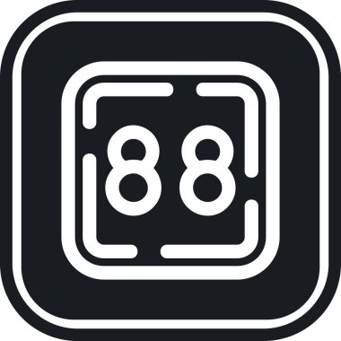 9 0 simgesinin vektör illüstrasyonu