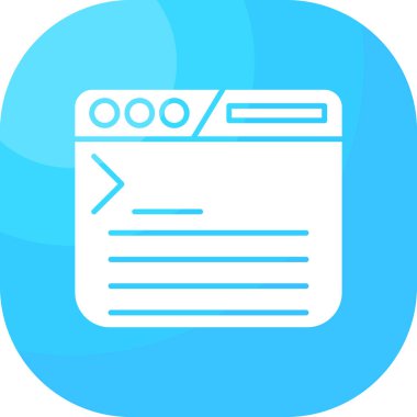 Bir tabletin mavi ve beyaz ikonunun vektör illüstrasyonu