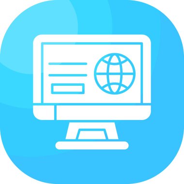 İnternet simgesi, vektör illüstrasyonu, tasarım