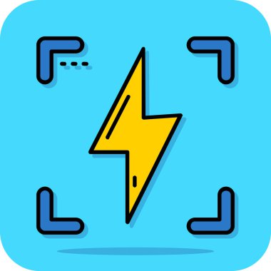 Bir yıldırım simgesinin vektör çizimi