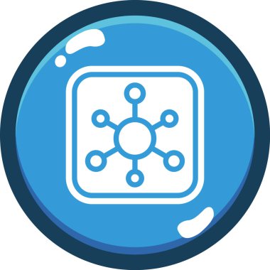 Moda biçimi izole edilmiş arkaplanda atom simgesi