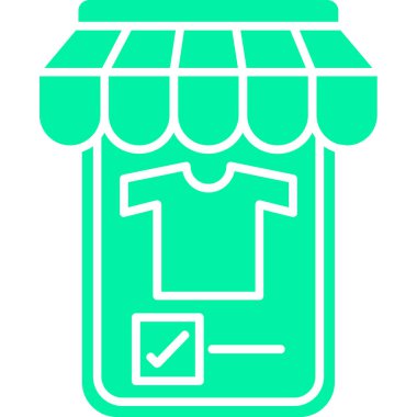 Dükkan. Web simgesi basit illüstrasyon