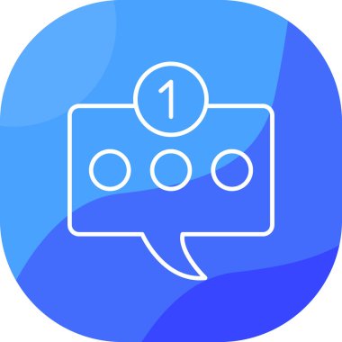 Sohbet ileti simgesi, vektör illüstrasyonu