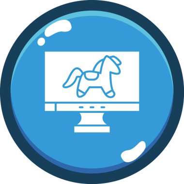 Hayvan dükkanı. Web simgesi basit illüstrasyon