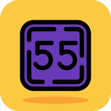 Kişisel ve ticari kullanım için 65 numara simge tasarımı