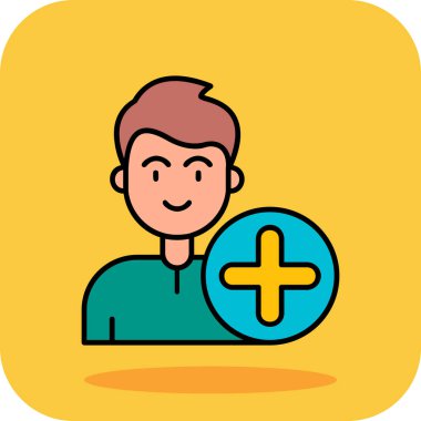 Haçı olan bir adamın vektör çizimi