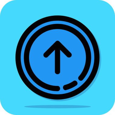 yön simgesi, vektör illüstrasyonu