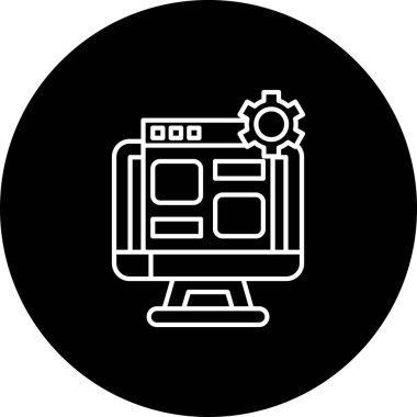 seo modern simgesinin vektör illüstrasyonu