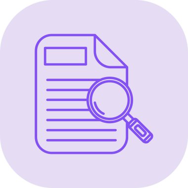 Belge vektörü illüstrasyonlu büyüteç