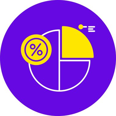 Pasta çizelgesi simgesi, vektör illüstrasyonu