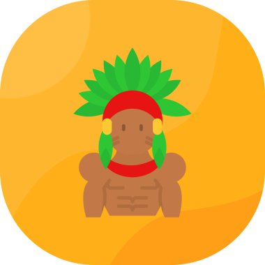 Afro-Amerikan ikonu, vektör illüstrasyonu