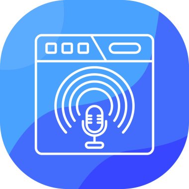 mikrofon simgesi vektör illüstrasyonu