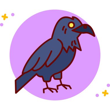 düz renk stil karikatür kuş