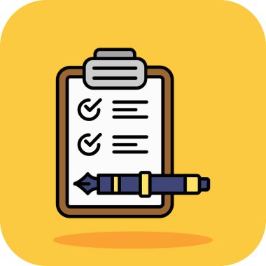 Kontrol listesi simgesi. vektör illüstrasyonu