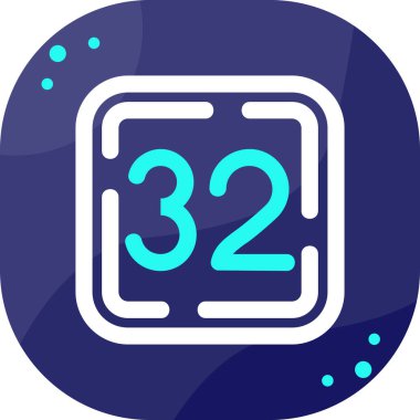 8 numaralı web simgesi, basit illüstrasyon