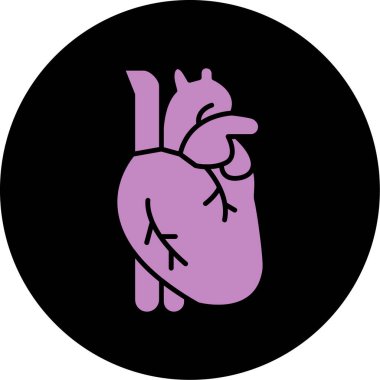 İnsan kalbi ikonu. Vektör illüstrasyonu