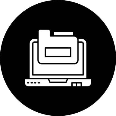 Dizüstü bilgisayar simgesi vektör çizimi