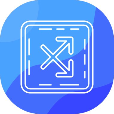 Mavi bir simgenin vektör illüstrasyonu