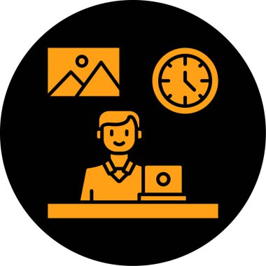 Bir insan simgesinin vektör illüstrasyonu