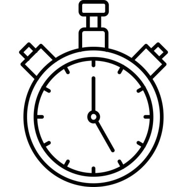 Saat simgesi, basit vektör illüstrasyonu