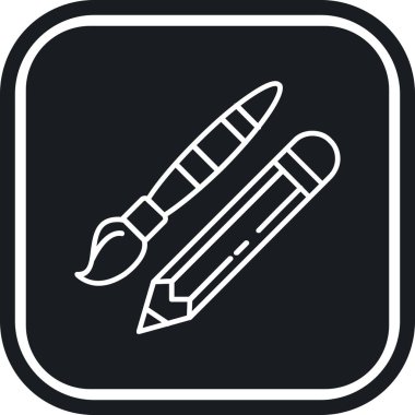 Beyaz arkaplanda kalem simgesi izole edildi