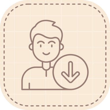 İnsan simgesinin vektör illüstrasyonu