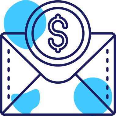 e- posta zarfı simgesi, vektör illüstrasyonu